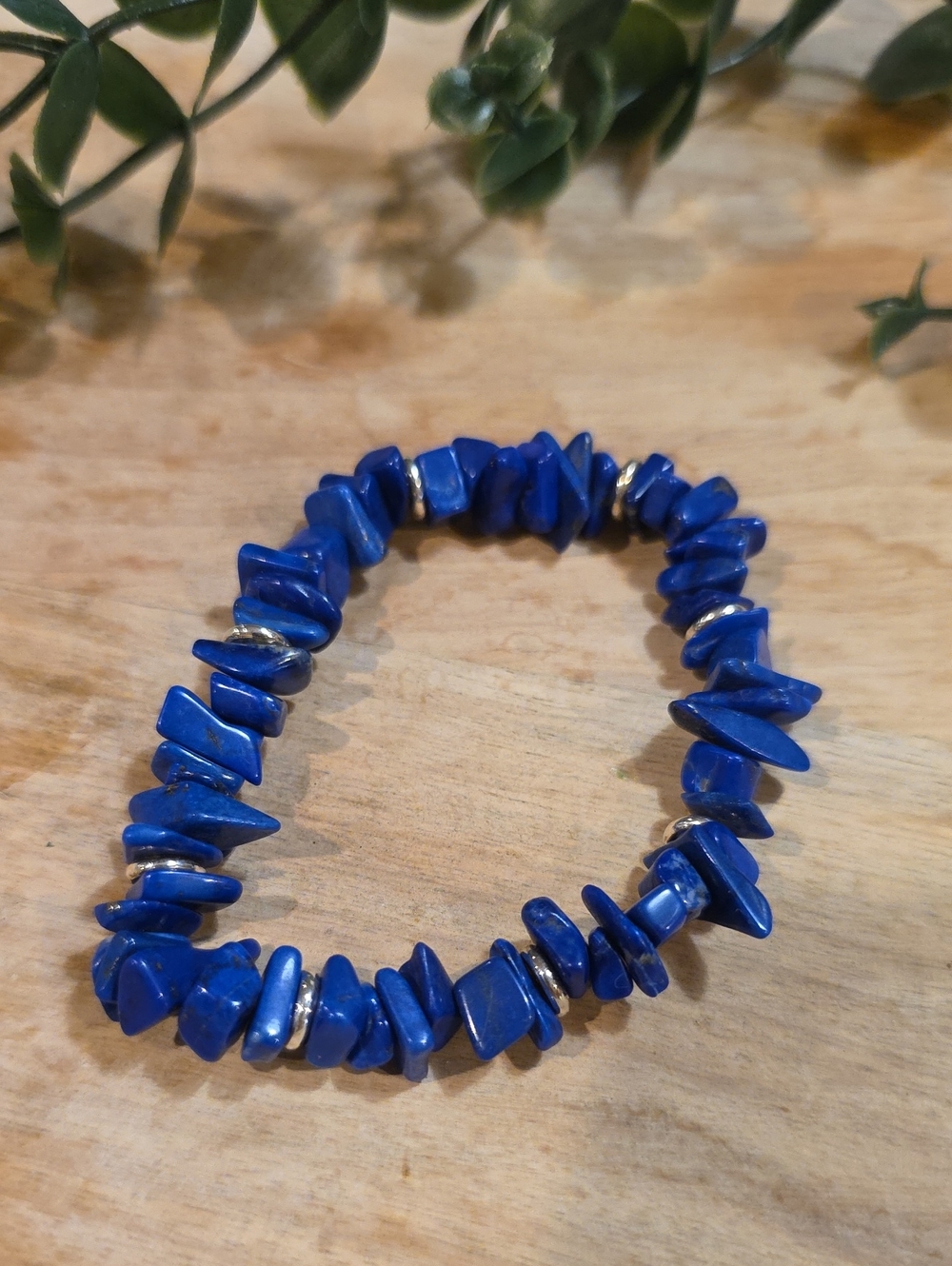 Lapis Lazuli chip Stone Stretch Bracelet - Women Jewelry